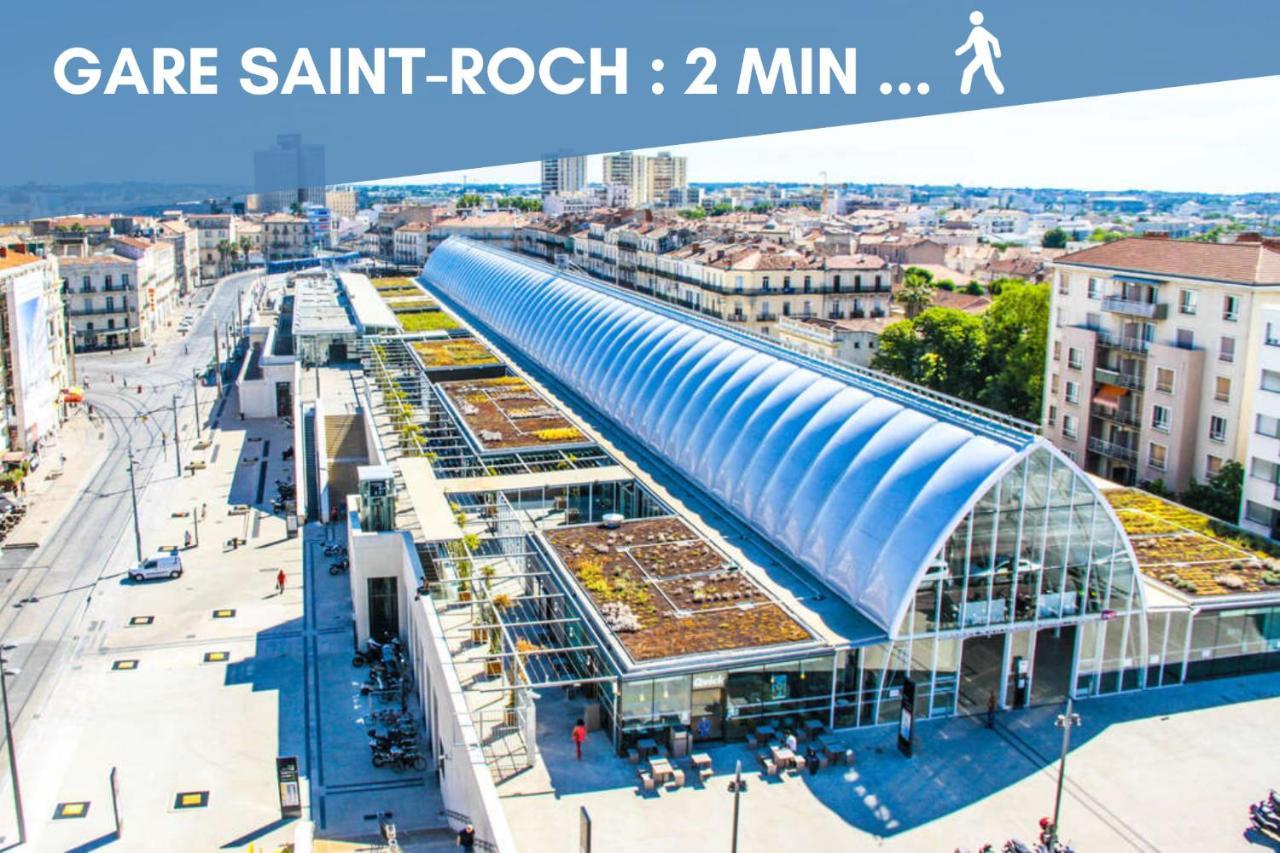 Nouveau - Jungle Montpeul - Clim - Wifi Fibre - Netflix - 5' Du Centre Et Gare - Parking - Loggia - 15' Des Plages Montpellier Luaran gambar