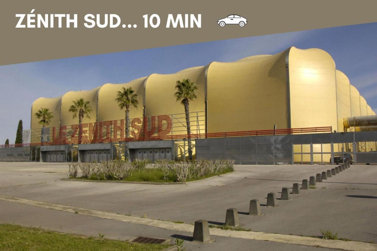 Nouveau - Jungle Montpeul - Clim - Wifi Fibre - Netflix - 5' Du Centre Et Gare - Parking - Loggia - 15' Des Plages Montpellier Luaran gambar